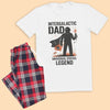 Intergalactic Dad - Pyjamas - Top & Tartan PJ Bottoms - Dad Pyjamas
