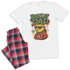 Bank Of Dad Graffiti Style Design - Pyjamas - Top & Tartan PJ Bottoms - Dad Pyjamas