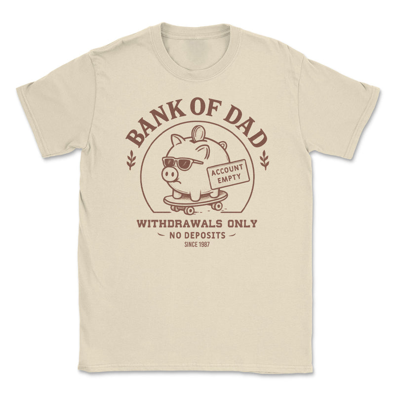PERSONALISED Bank Of Dad EST. - Mens T-Shirt - Dads T-Shirt