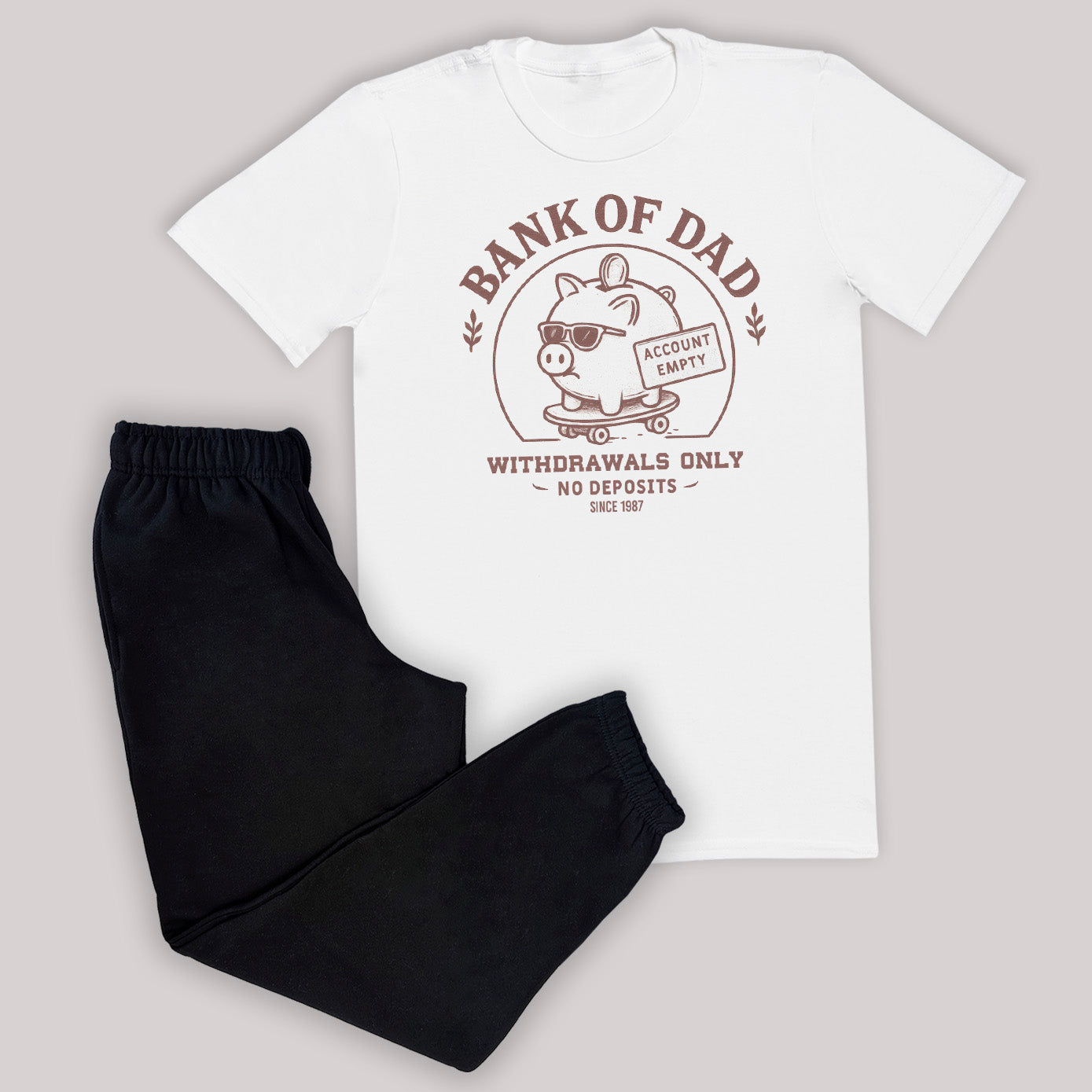 PERSONALISED Bank Of Dad EST. - Loungewear Joggers Set