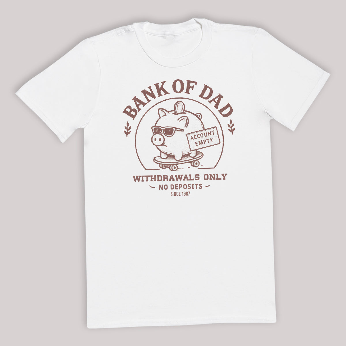 PERSONALISED Bank Of Dad EST. - Mens T-Shirt - Dads T-Shirt