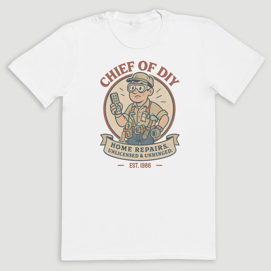 PERSONALISED Chief of DIY EST. - Mens T-Shirt - Dads T-Shirt
