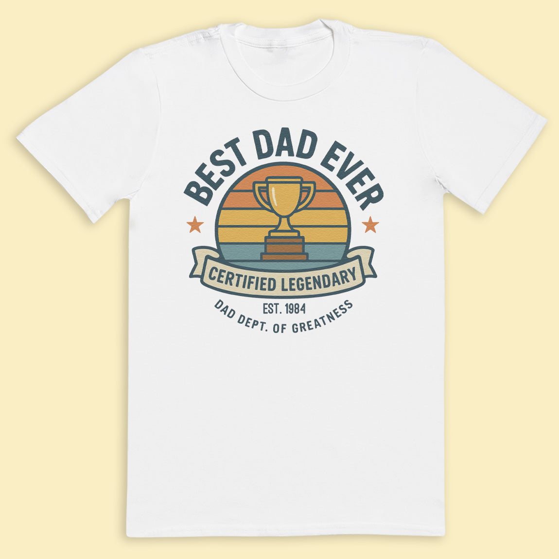 PERSONALISED Best Dad Ever EST. - Mens T-Shirt - Dads T-Shirt