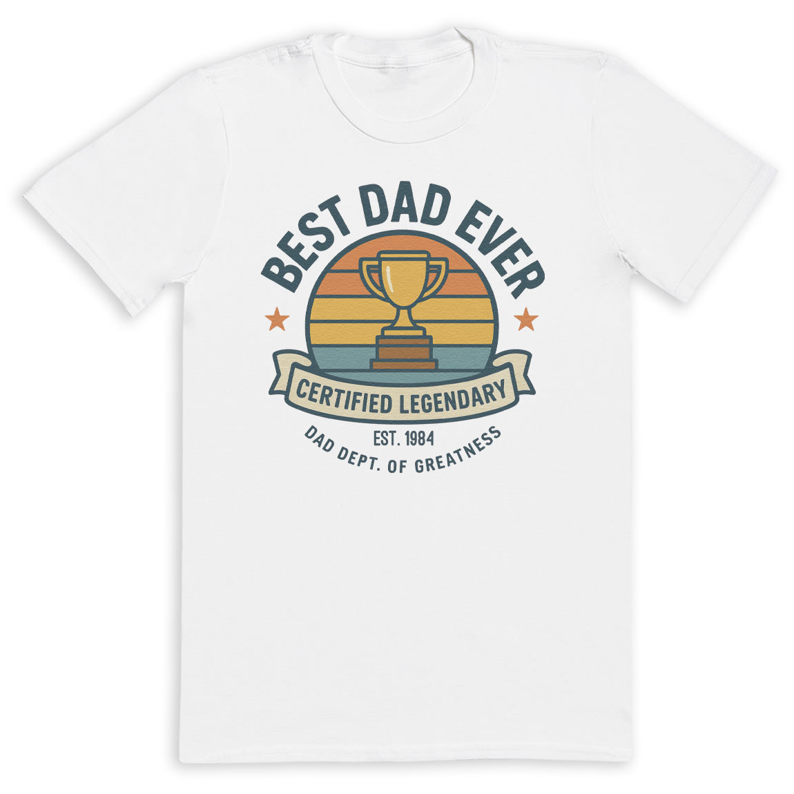 PERSONALISED Best Dad Ever EST. - Mens T-Shirt - Dads T-Shirt