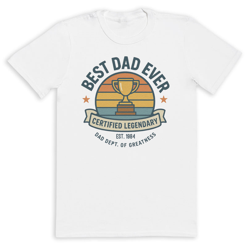 PERSONALISED Best Dad Ever EST. - Mens T-Shirt - Dads T-Shirt