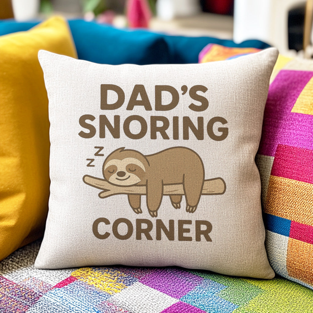 Dad's Snoring Corner - Printed Cushion Cover - One Size