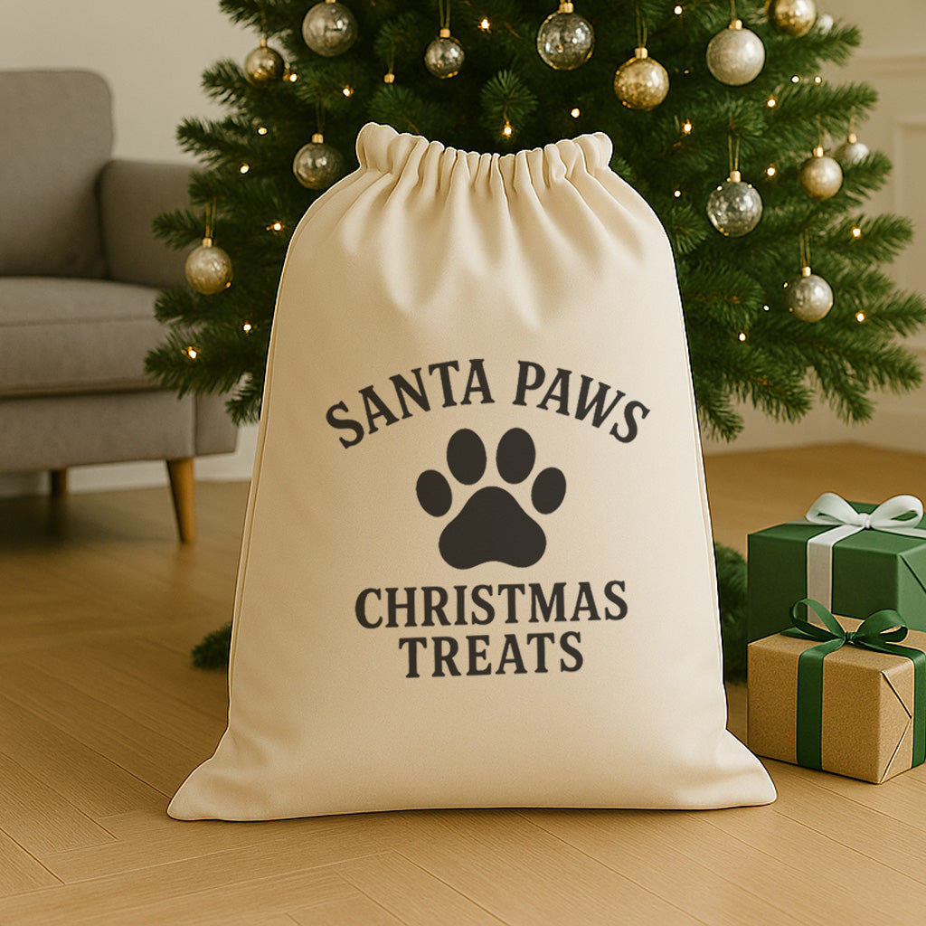 Santa Paws Christmas Treats - Christmas Eve Dog Santa Sack