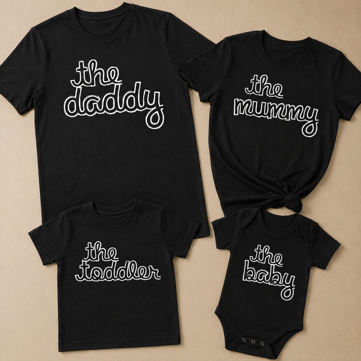 The Daddy, Mummy, Toddler, Baby - Whole Family Matching - Family Matching Tops - (Sold Separately)