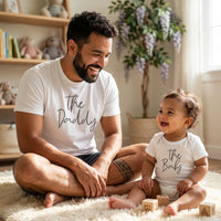 The Daddy The Baby - Baby Bodysuit & Mens T-Shirt - (Sold Separately)