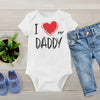 I Love My Daddy Red Heart - Baby Bodysuit