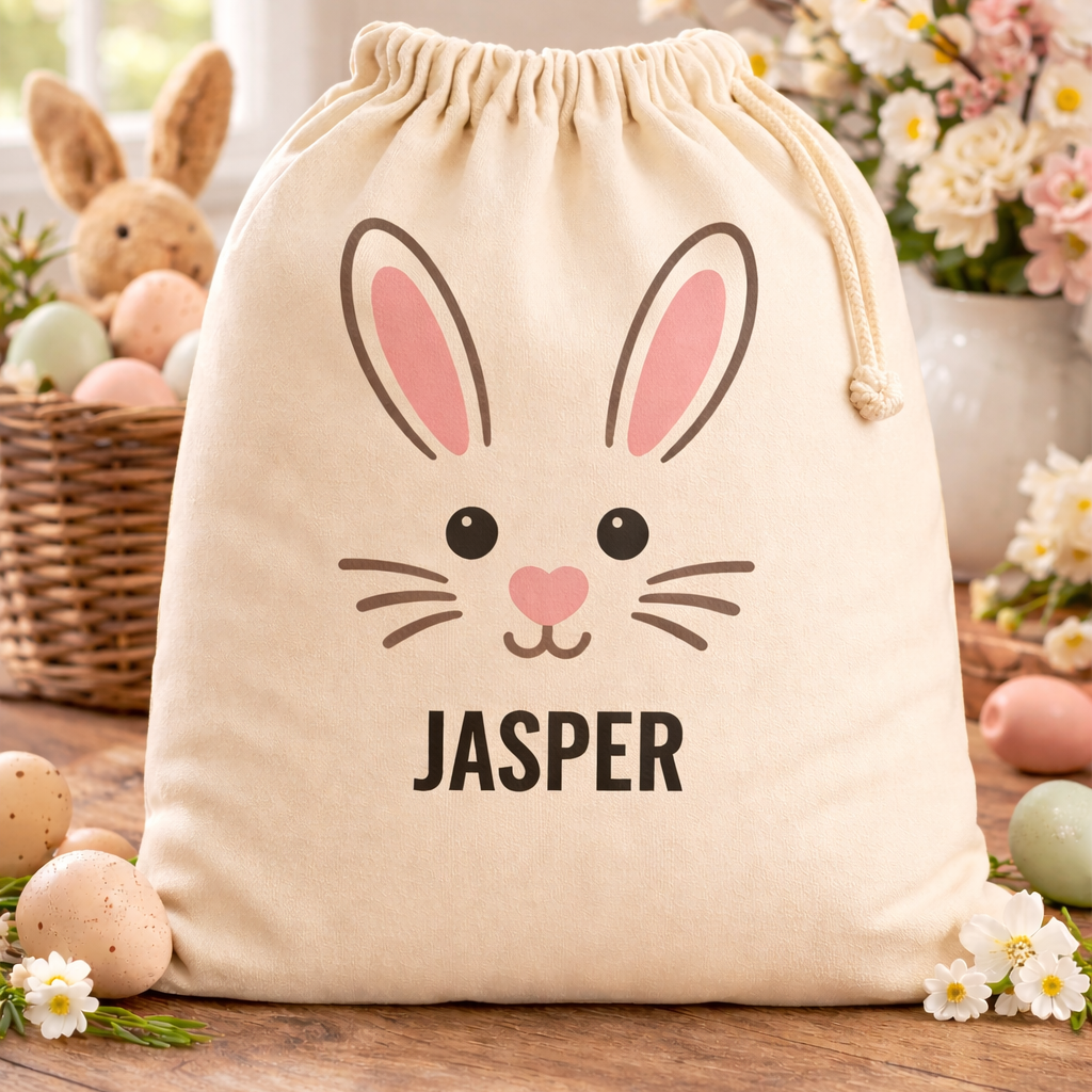 PERSONALISED Name & Easter Bunny Face - Easter Gift