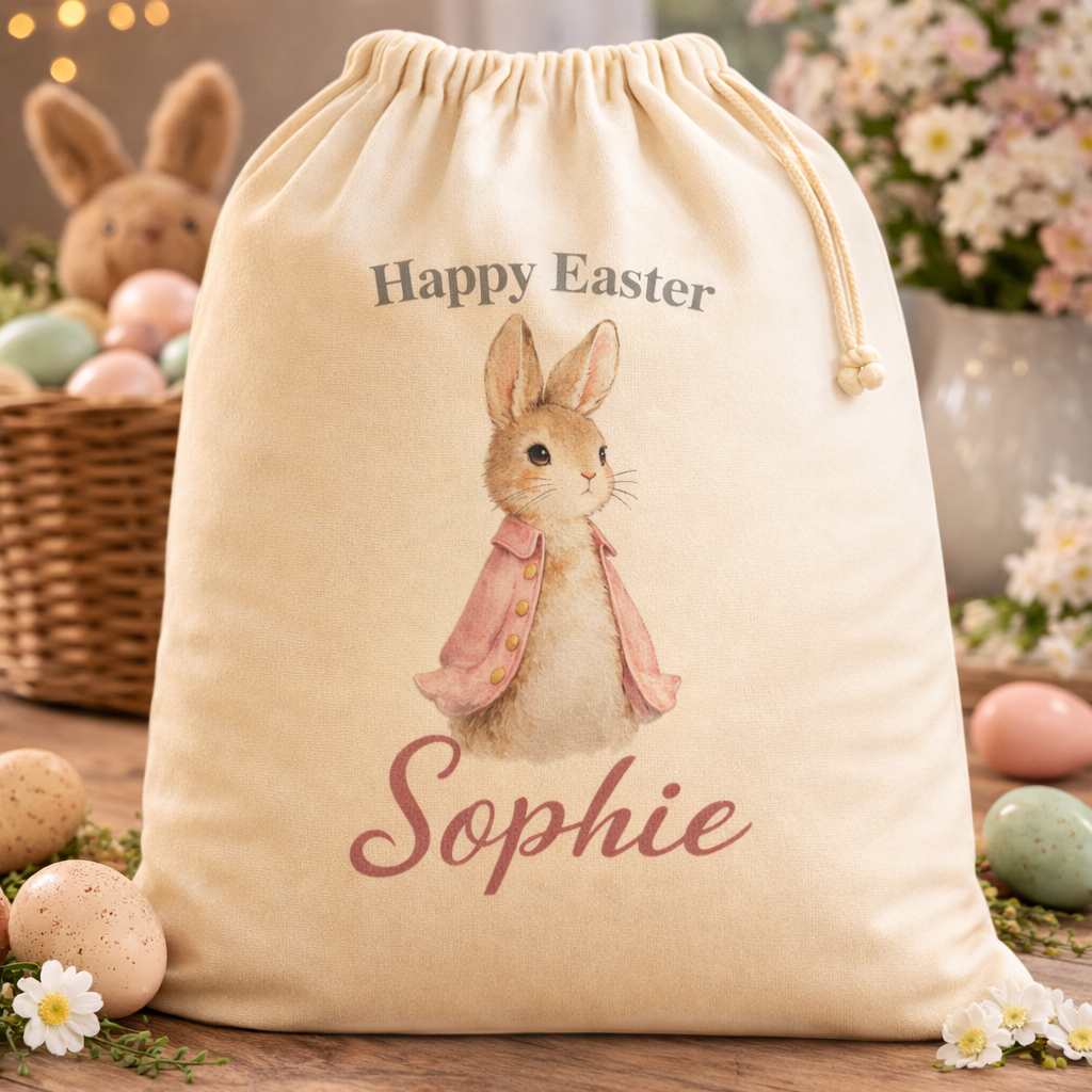 Personalisierter Hasen-Express-Stempel, Sonderlieferung – Ostergeschenksack