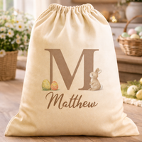 PERSONALISED Initial & Name - Bunny & Eggs - Easter Gift