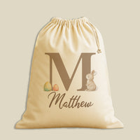 PERSONALISED Initial & Name - Bunny & Eggs - Easter Gift
