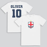 PERSONALISED Name & Shirt Number England Top - All Sizes