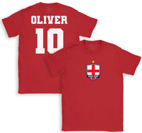 PERSONALISED Name & Shirt Number England Top - All Sizes