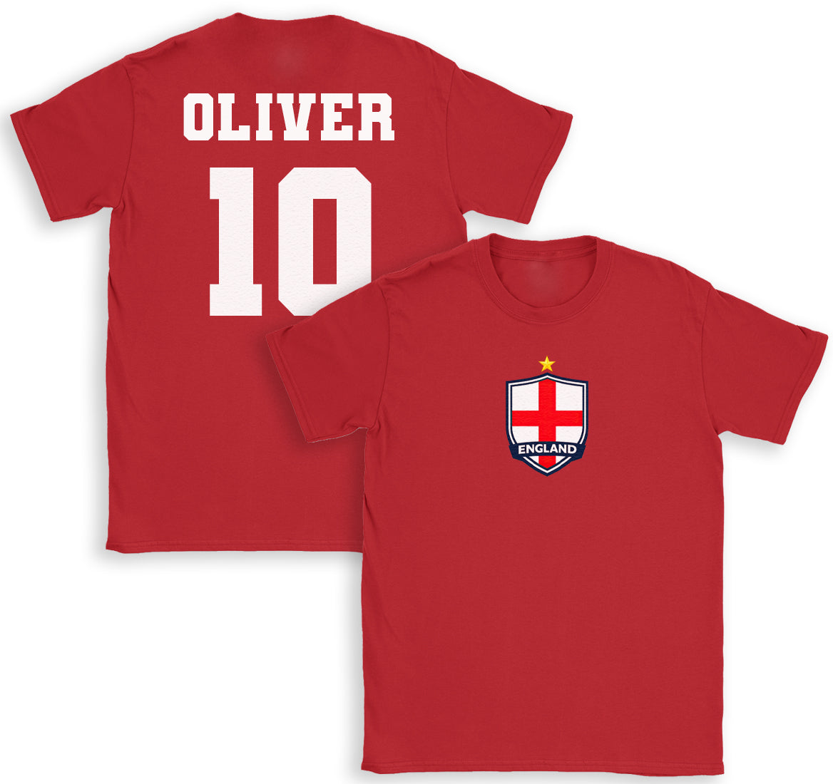 PERSONALISED Name & Shirt Number England Top - All Sizes