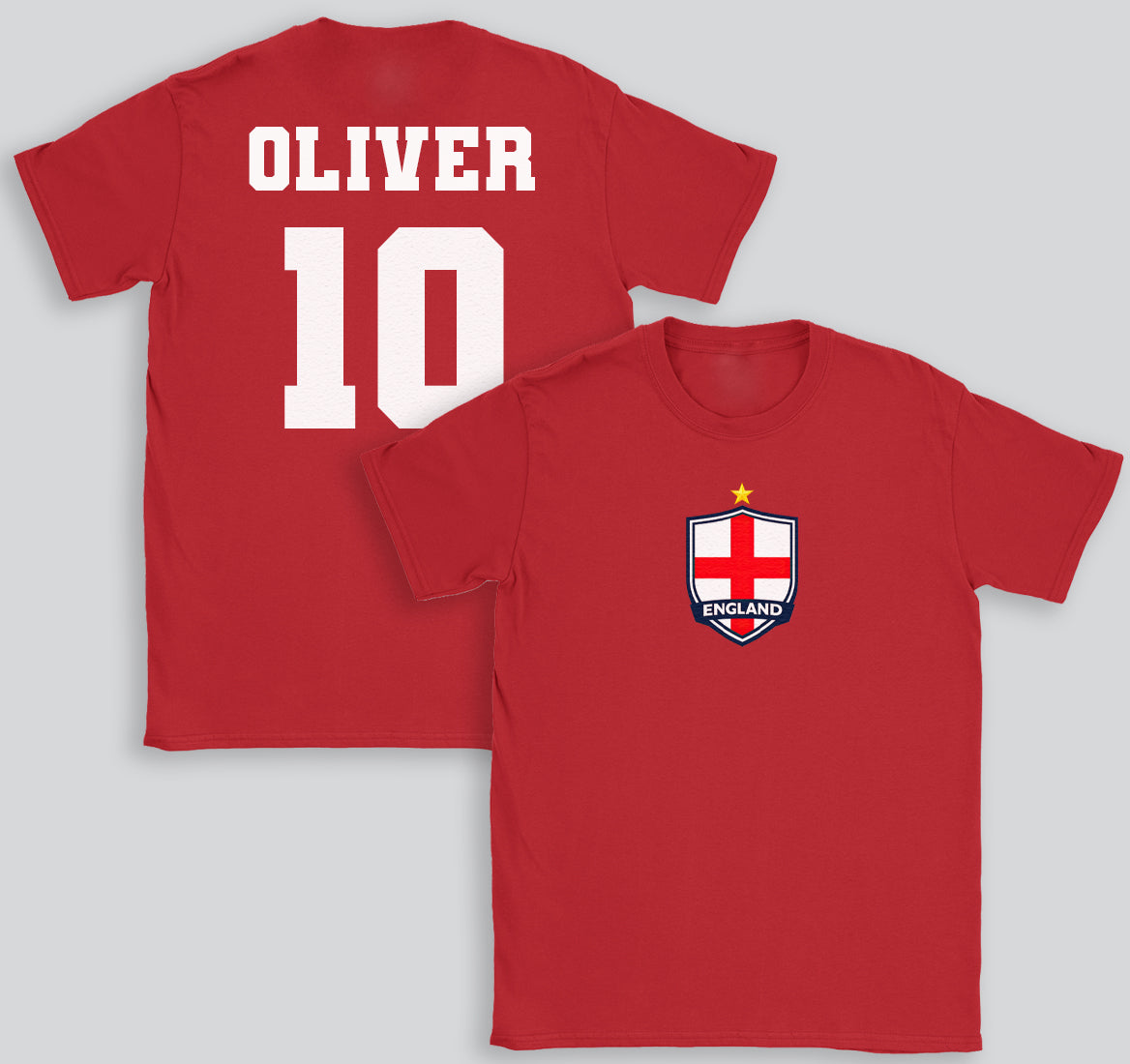 PERSONALISED Name & Shirt Number England Top - All Sizes