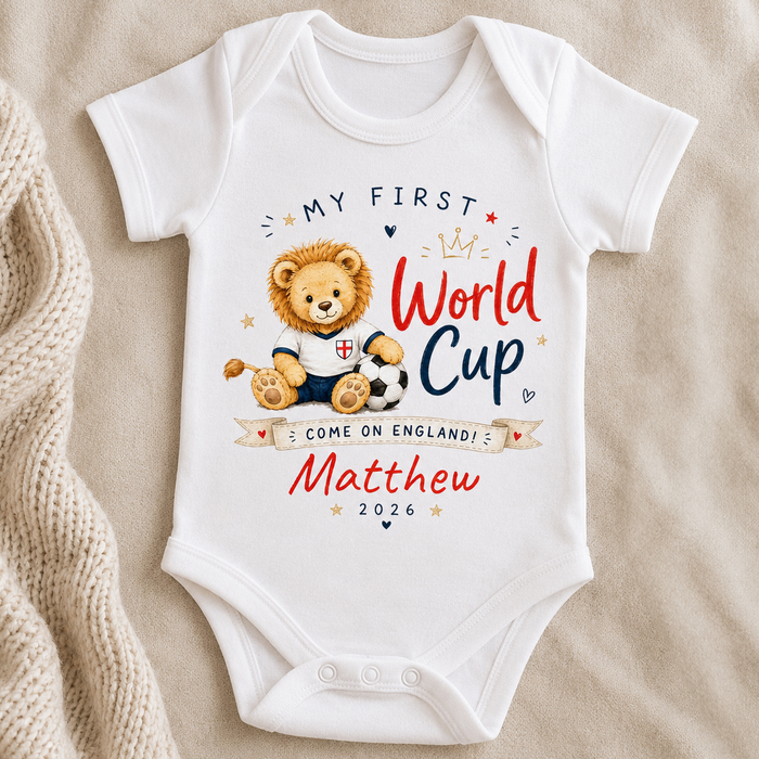 PERSONALISED Name - Come On England - Lion - All Sizes