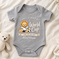 PERSONALISED Name - My First World Cup - Come On England - Lion - All Sizes