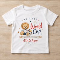 PERSONALISED Name - My First World Cup - Come On England - Lion - All Sizes