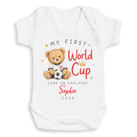 PERSONALISED Name - My First World Cup - Come On England - Bear - All Sizes