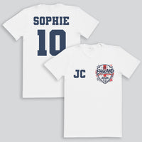 PERSONALISED Name, Number & Initial England Top - Street Design - All Sizes