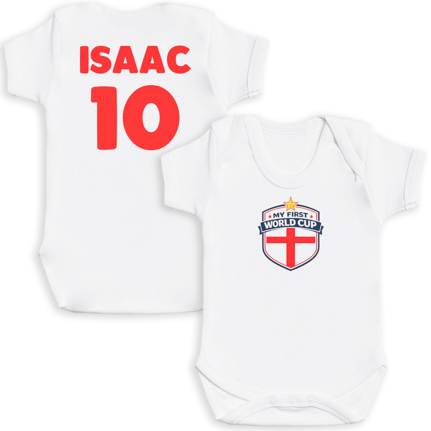 PERSONALISED Name & Number My First World Cup Badge - All Sizes