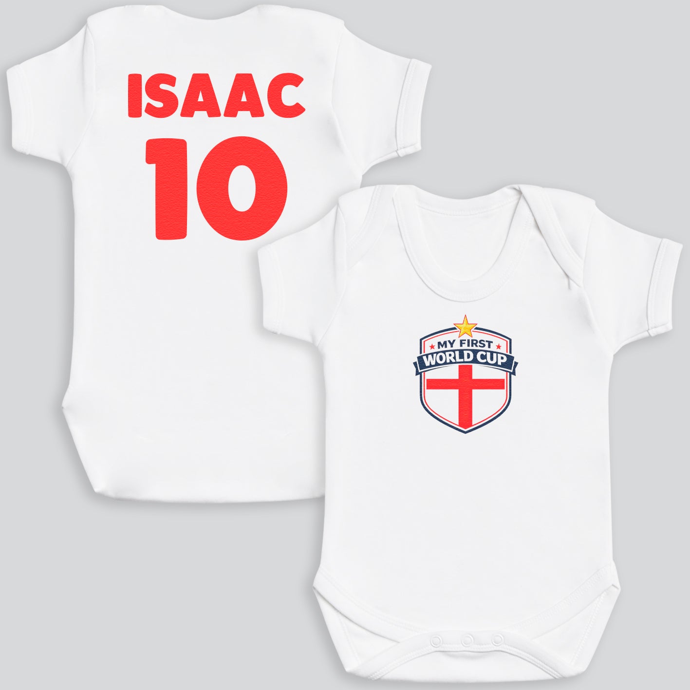 PERSONALISED Name & Number My First World Cup Badge - All Sizes