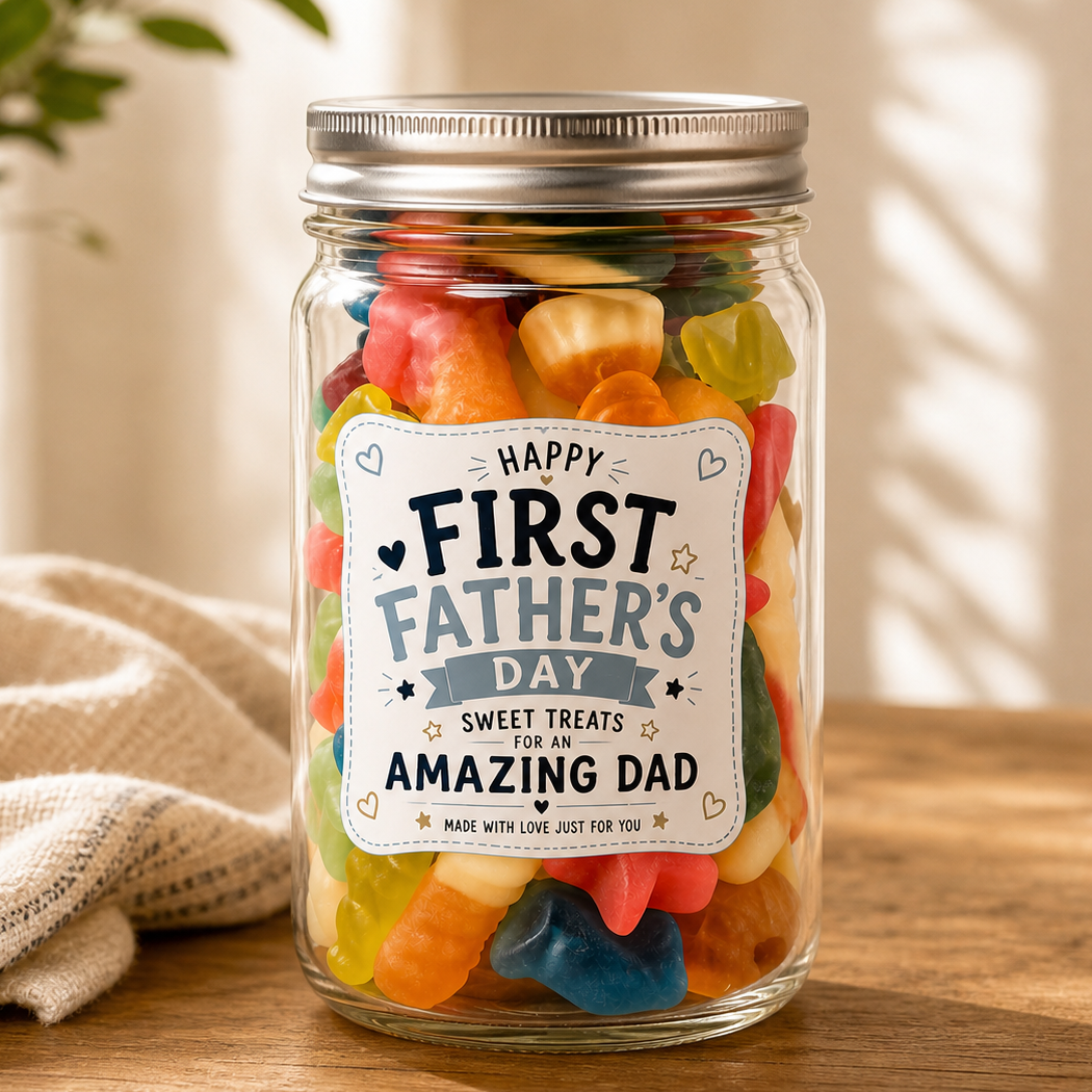 Happy First Father's Day To An Amazing Dad - Sweet Jar Treat