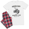 Biker Dad Just Like A Normal Dad But Cooler - Pyjamas - Top & Tartan PJ Bottoms - Dad Pyjamas