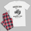 Biker Dad Just Like A Normal Dad But Cooler - Pyjamas - Top & Tartan PJ Bottoms - Dad Pyjamas