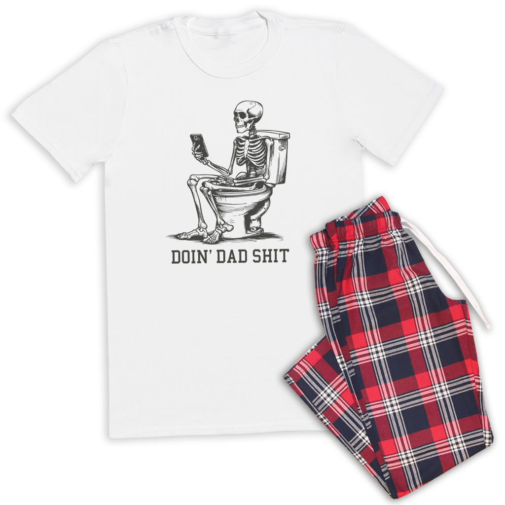 Doin' Dad Shit - Pyjamas - Top & Tartan PJ Bottoms - Dad Pyjamas