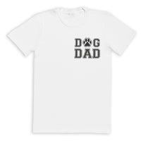 Dog Dad Chest Print with Paw - Mens T-Shirt - Dads T-Shirt