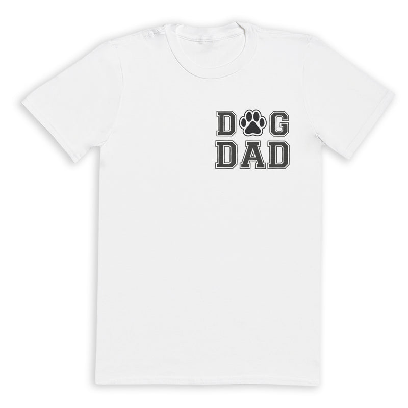 Dog Dad Chest Print with Paw - Mens T-Shirt - Dads T-Shirt