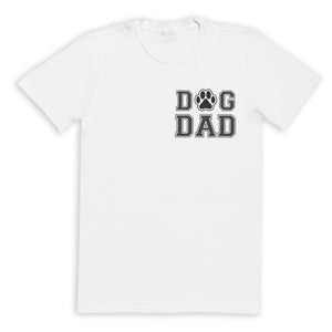 Dog Dad Chest Print with Paw - Mens T-Shirt - Dads T-Shirt