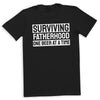 Surviving Fatherhood One Beer At A Time - Mens T-Shirt - Dads T-Shirt