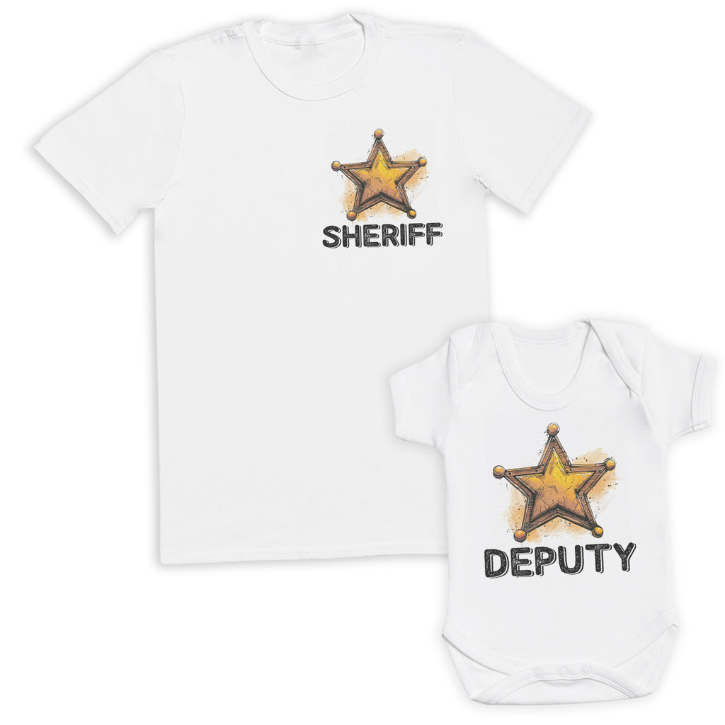 Sheriff & Deputy - Baby / Kids T-Shirt & Men's T-Shirt - (Sold Separately)