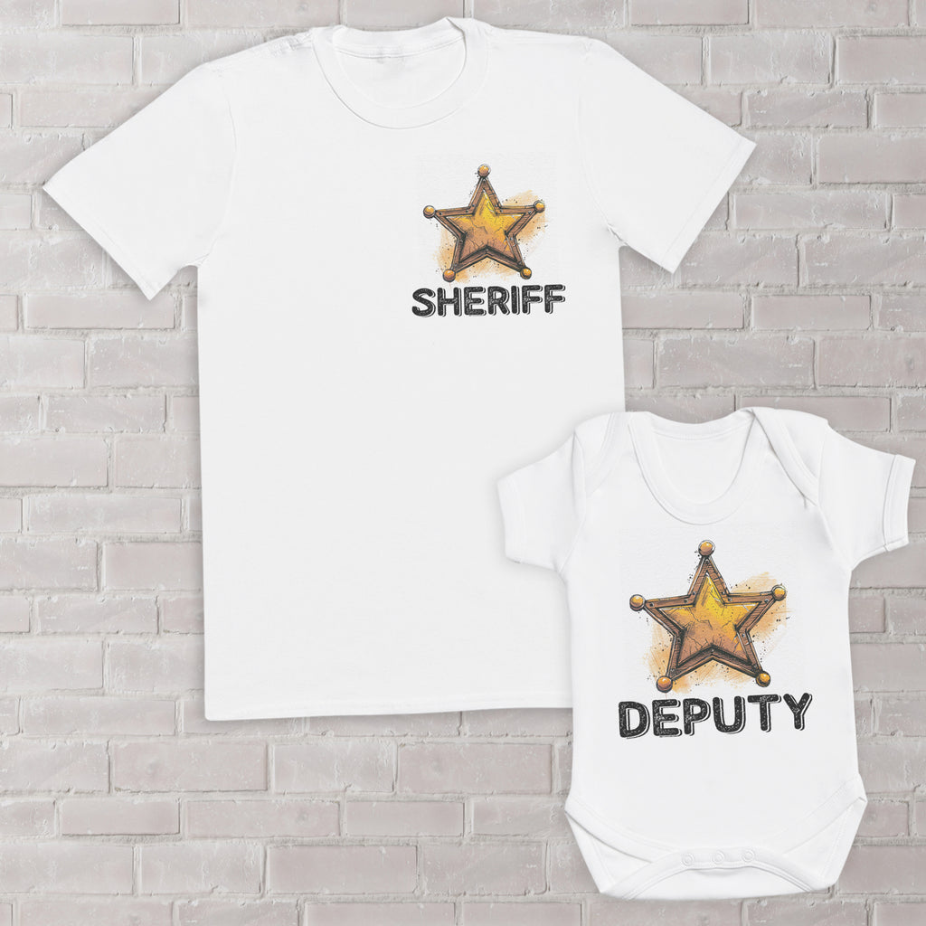 Sheriff & Deputy - Baby / Kids T-Shirt & Men's T-Shirt - (Sold Separately)