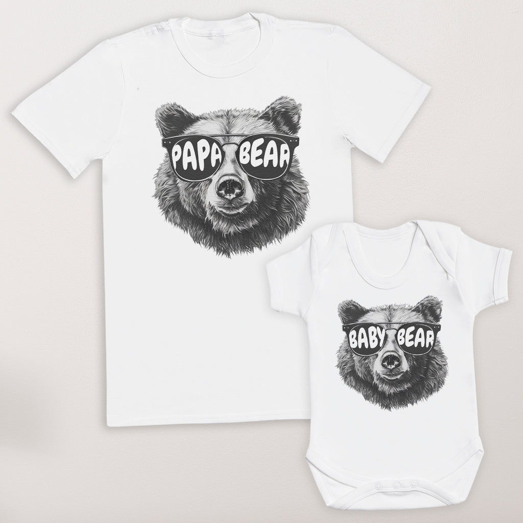 Papa Bear & Baby Bear Sunglasses - Baby / Kids T-Shirt & Men's T-Shirt - (Sold Separately)