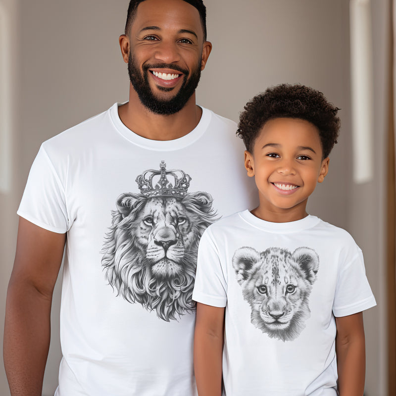 Lion King & Lion Cub - Baby / Kids T-Shirt & Men's T-Shirt - (Sold Separately)