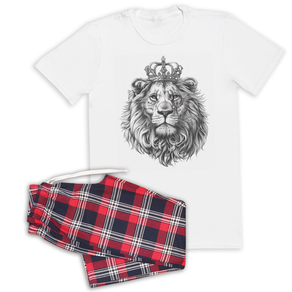 Lion King - Pyjamas - Top & Tartan PJ Bottoms - Dad Pyjamas