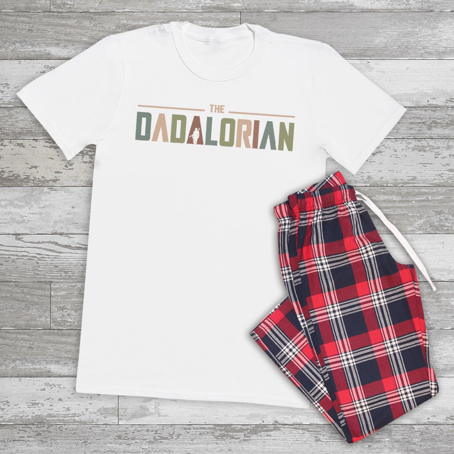 The Dadalorian - Pyjamas - Top & Tartan PJ Bottoms - Dad Pyjamas