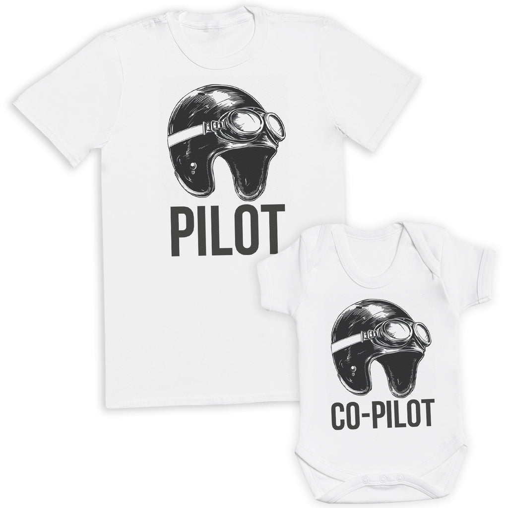 Pilot & Co-Pilot - Baby / Kids T-Shirt & Men's T-Shirt - (Sold Separately)