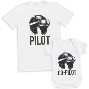 Pilot & Co-Pilot - Baby / Kids T-Shirt & Men's T-Shirt - (Sold Separately)