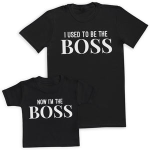Now I'm The Boss & I Used To Be The Boss - Baby / Kids T-Shirt & Men's T-Shirt - (Sold Separately)