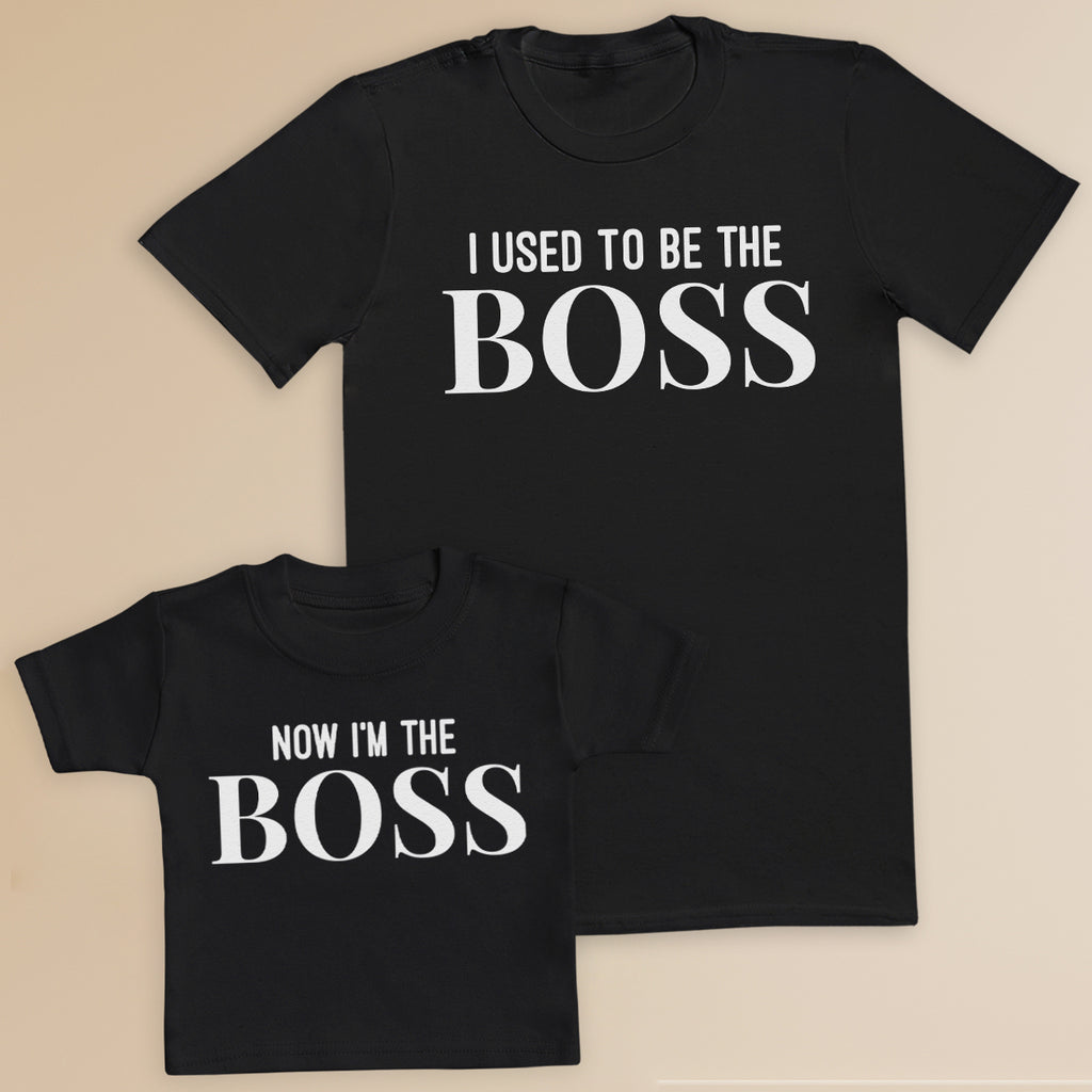Now I'm The Boss & I Used To Be The Boss - Baby / Kids T-Shirt & Men's T-Shirt - (Sold Separately)