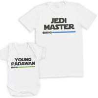 Jedi Master & Young Padawan - Baby / Kids T-Shirt & Men's T-Shirt - (Sold Separately)