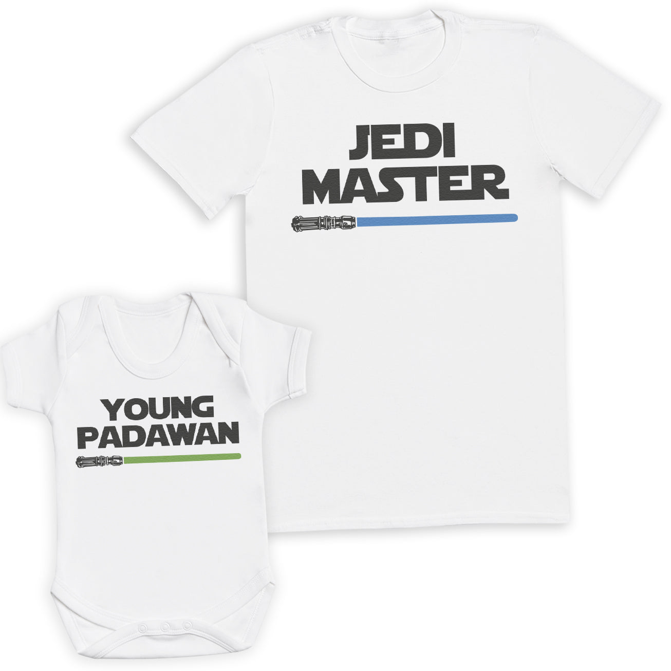 Jedi Master & Young Padawan - Baby / Kids T-Shirt & Men's T-Shirt - (Sold Separately)