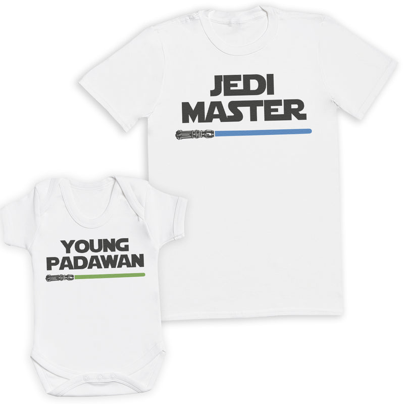 Jedi Master & Young Padawan - Baby / Kids T-Shirt & Men's T-Shirt - (Sold Separately)
